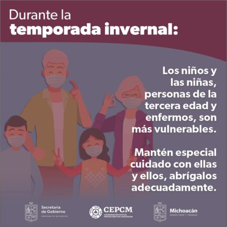 Temporada invernal aún no concluye, pide PC mantenerse alertas ante el frío