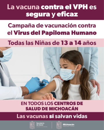 Continúa vacunación contra el VPH en Michoacán: SSM