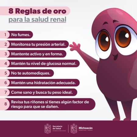 SSM: conoce 8 reglas de oro para cuidar tu salud renal