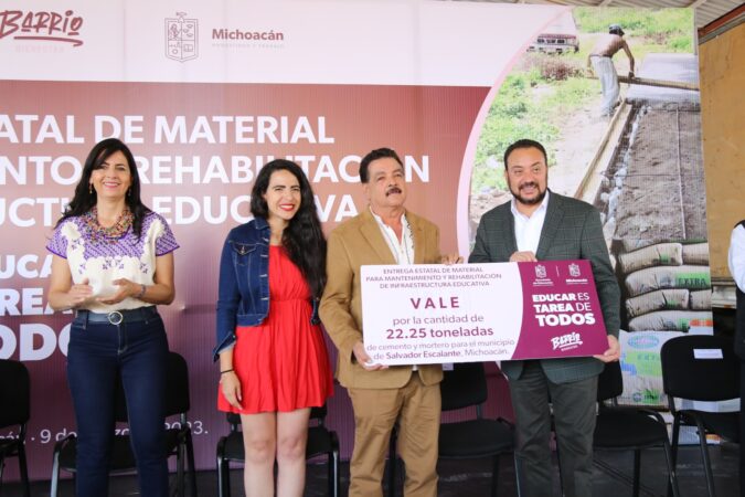 Entrega SEE casi 8 mdp en material para mantenimiento de escuelas