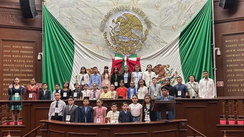 Desarrollo integral de la niñez, tema central en el Parlamento Infantil Incluyente Michoacán 2023