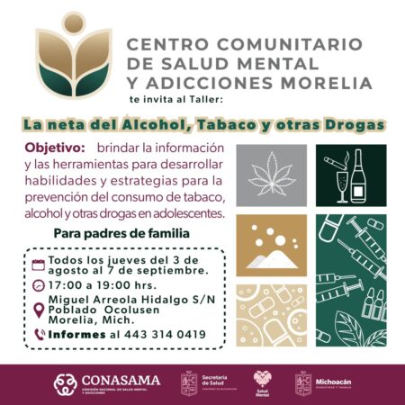 Abre SSM talleres para prevenir el consumo de drogas