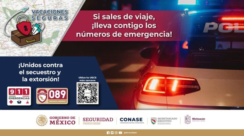 Sigue estas recomendaciones para prevenir el secuestro y la extorsión en vacaciones