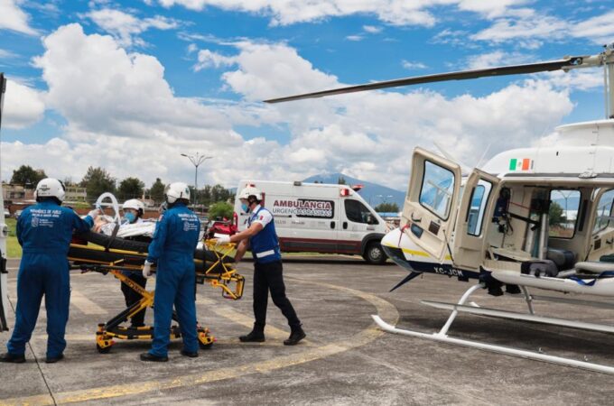 Con ambulancia aérea, SSM da atención oportuna a urgencias médicas