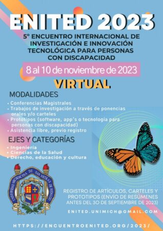 UMSNH realizará el 5° Encuentro Internacional de Investigación e Innovación Tecnológica para Personas con Discapacidad