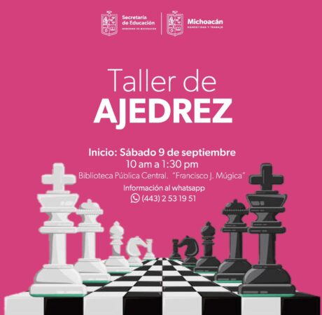 Invita SEE a taller de ajedrez en Biblioteca Pública Central