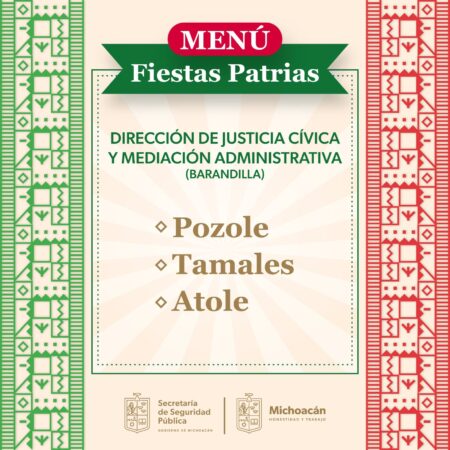 Para infractores en fiestas patrias, DJCMA de la SSP les ofrecerá pozole, tamales y atole