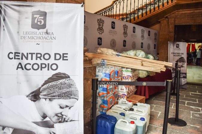 75 Legislatura abre Centro de Acopio en solidaridad con Guerrero