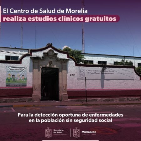 SSM realiza análisis clínicos sin costo en el Centro de Salud de Morelia
