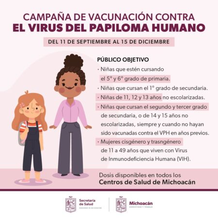 Por concluir, campaña de vacunación contra el VPH: SSM