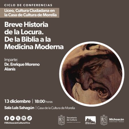 Invita Secum a conferencia sobre la locura, en la Casa de la Cultura de Morelia