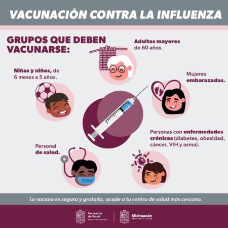 Vacúnate contra influenza y COVID-19 para prevenir enfermedades respiratorias: SSM