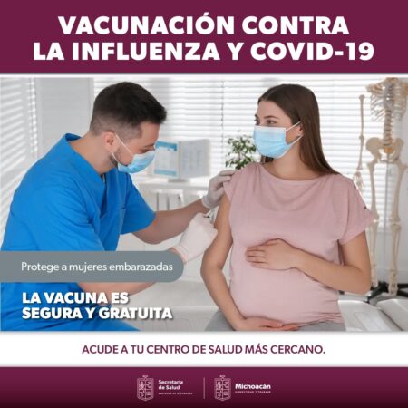 En invierno las embarazadas deben vacunarse contra influenza y COVID-19: SSM