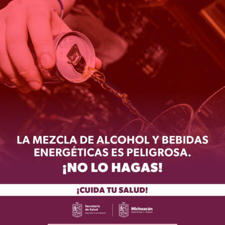 Advierte SSM riesgos de combinar alcohol y bebidas energizantes