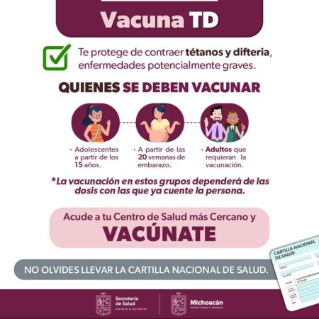 Invita SSM a embarazadas a vacunarse contra el tétanos
