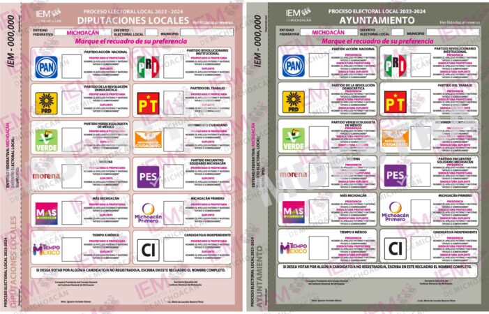 Aprueba el IEM boletas electorales para el 2 de junio