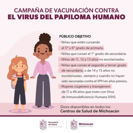 Continúa campaña contra virus del papiloma en Michoacán