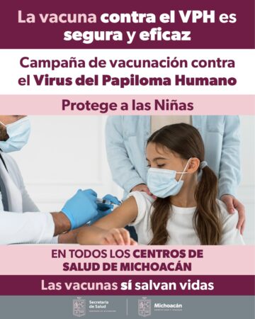 SSM protege contra el VPH a niñas de 11 a 13 años  