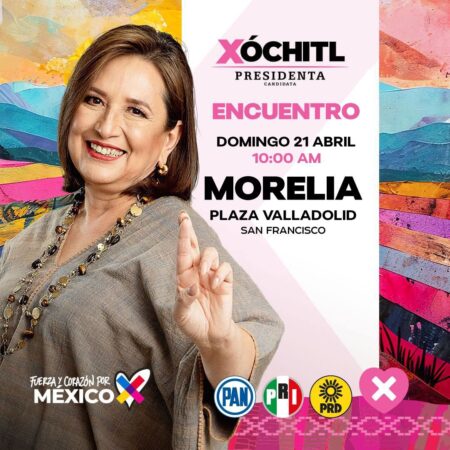 Xóchitl Gálvez en Michoacán, visitará tres municipios