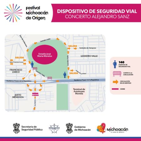 Listo el dispositivo de seguridad vial para el concierto de Alejandro Sanz