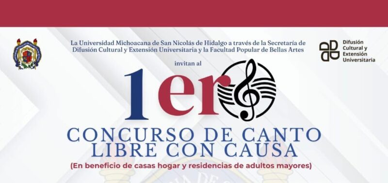 Muestra tu talento, participa en el 1er Concurso de Canto Libre con Causa de la UMSNH