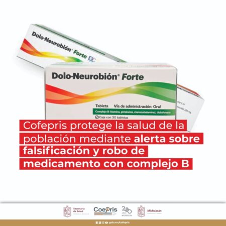 Alertan sobre falsificación y robo de medicamento Dolo-Neurobión Forte