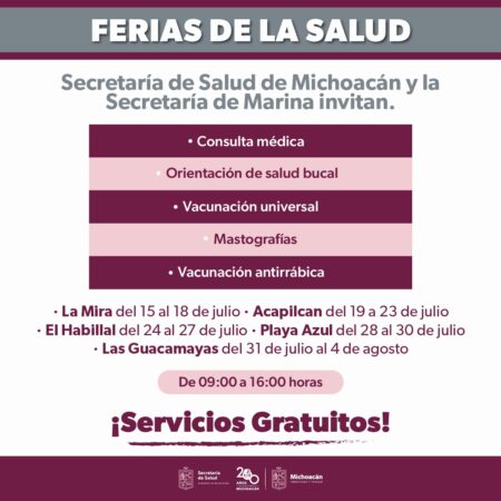 SSM y Marina llevarán servicios de salud a Lázaro Cárdenas