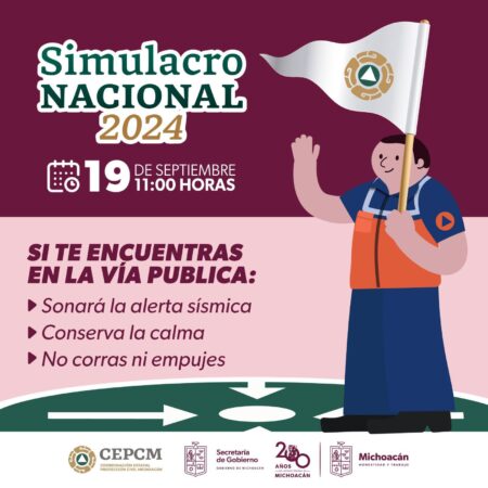 Invita Protección Civil a participar en el Simulacro de Sismo 2024