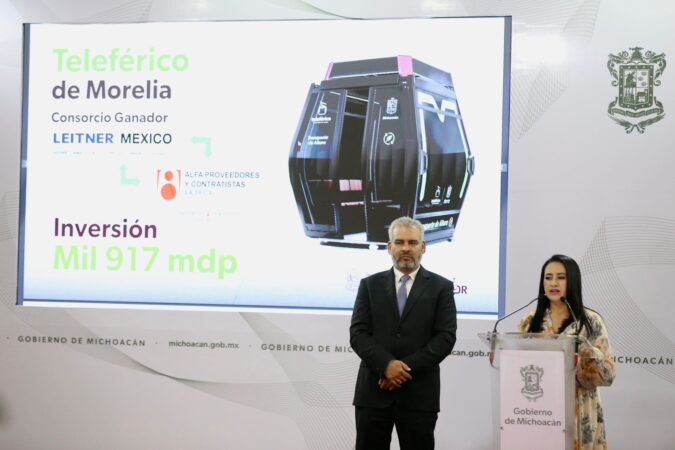 Invierte Gobierno estatal mil 917 mdp en teleférico de Morelia: Gladyz Butanda