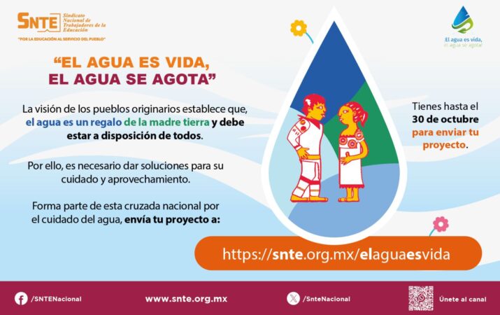 El SNTE va por el cuidado del agua