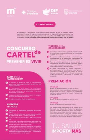 DIF Morelia y Secretaría de Cultura invitan al concurso de cartel ‘Prevenir es vivir’