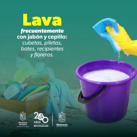 Lava, tapa, voltea y tira todo lo que acumule agua para combatir el dengue